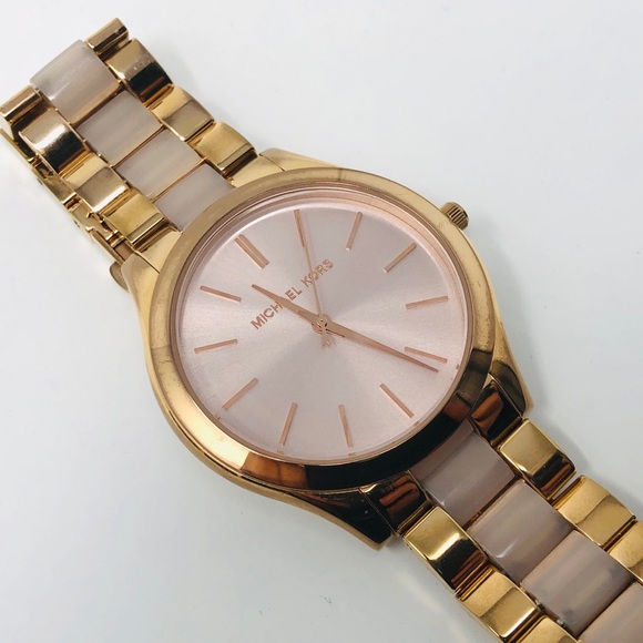 MICHAEL KORS GOLD WATCH WITH PINK ACCENTS - Picture 6 of 13